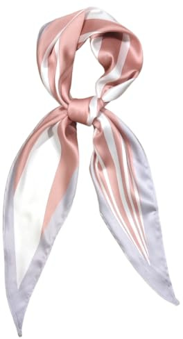 GIMIRO Satin Schal 120cm x 36cm Rhombus Bunte Schals Floral Band Mode Zubehör für Hüte, Blazer, Blusen, Kleider, Röcke, Taillenbänder, Krawatten