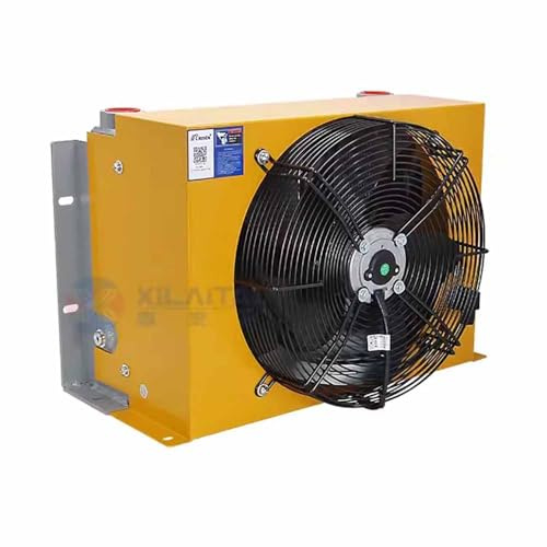 Jieotwice Hydraulisk Luftkylare Kylare Hydraulolja Högflöde Kylfläkt G1/4 Gränssnitt 2MPA 8.8KW 200L/MIN AH1470T-CA(DC 12V)