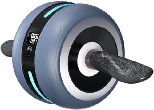 Bauchtrainer Gerät Automatischer Rebound-Bauchmuskelroller, intelligentes Zählen des Bauchmuskelrads, Heimgymnastik-Trainingsübung, Ab-Rollerrad Bauchroller