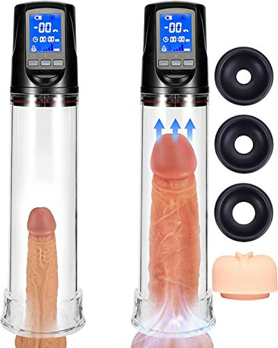 BBXSD Dīldø Adultøs Đǐldờ Eléctrica Pễnẹs Vácīo Bomba con 4 Intensidades de Succión para Ayua Crêcimiênto Del Pễｎẹ Eléctrico Ampliadora Del Pễｎẹ Ampliar Músculo Dispositivo Mejora Extensor Largo Entre