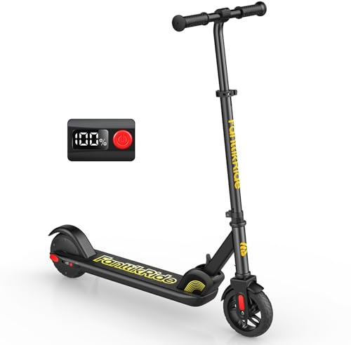 FanttikRide C9 Elektroroller für Kinder 8-12 Jahren, 2 Geschwindigkeiten 10/16 km/h, 8 KM Reichweite, Höhenverstellbar, Faltbar, E Roller Kinder Schwarz