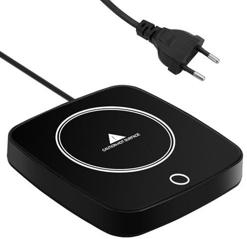 Jinlaili Calentador de Tazas Inteligente, Calentador de Café, con 3 Modos de Temperatura, 8 Horas Apagado Automático, Calentador Taza Oficina, Calentador de Velas, para Calentar Café, Leche, Té, Vela