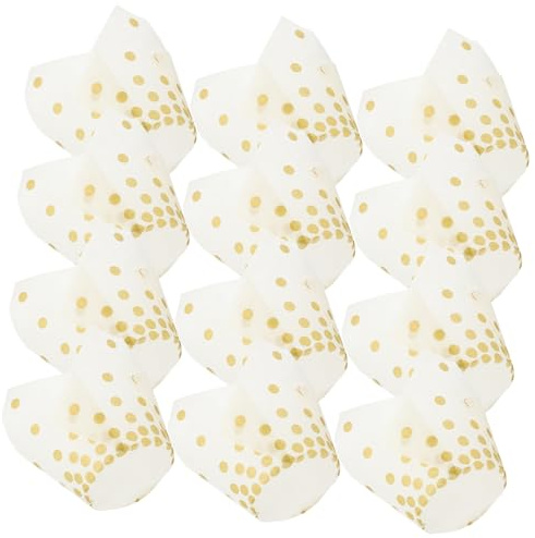 Cabilock 50pcs Polka Dot Paper Cupcake Muffin Liners Greaseproof Baking Cups Fancy Cupcake Wrappers Paper Cake Cases for Baking Supplies