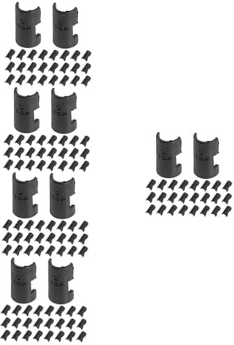 DOITOOL 5 Sätze Regalverriegelungsclip Behälter Zubehör Für Gitterroste Bausatz Einheit Drahtregal-verschlussclips Schlösser Liner Tür Etiketten Gestell Doppelt Black Plastik Stück * 5