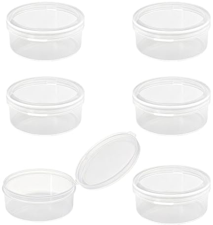 Lot de 6 boîtes de rangement triangulaires en plastique transparent pour éponge de maquillage - Boîte de rangement portable pour maquillage, transparent, 2.56x1inch, Mode