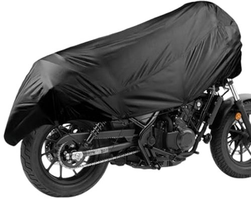 Qumiuu Telo di copertura per moto impermeabile per esterni, leggero, per attività all'aperto, antipolvere, per tutte le stagioni, per motociclette e veicoli in caso di pioggia e sole
