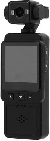 Jectse 1080P Vlogging Camera, Pocket Camera with 360 Degree Rotatable Lens, Color LCD Screen, with Clamp, WiFi Wearable Video Camcorder with Motion Detection for Travel Hiking