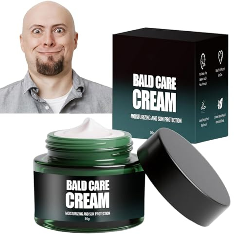 Crema para el cuidado del cuero cabelludo, hidratante y reparador, efecto antibrillo natural, contra irritaciones y quemaduras de afeitado, cuidado premium para calvos (1)
