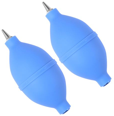 OUNONA Souffleur de Poussière pour Ordinateur et Appareil Photo en Silicone, Lot de 2, Portable et Élastique, Outil de Nettoyage Polyvalent pour Électronique, Bureautique et Objets Fragiles, Bleu