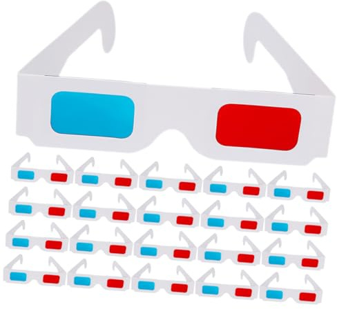 Gadpiparty Occhiali 3d Anaglifici Di Carta Rossi e Blu, 40 Pezzi Usa e Getta Per Visione Film 3d, Adatti a Ragazzo Ragazza e Adulti Per Cinema e Giochi Tridimensionali