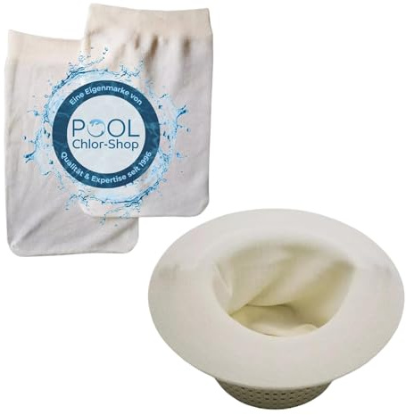Duraol Skimmernetze I 2 Stück I Skimmer Socken zur Feinfilterung I Hygienische Filter für Skimmerkorb bis 18cm I Filtersocken Skimmer zum Schutz der Filterpumpe I wiederverwendbar & waschbar