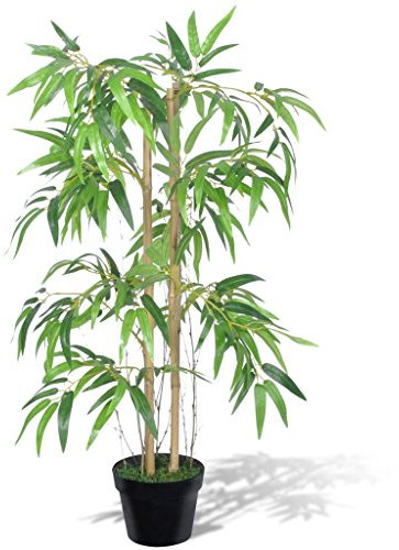 Festnight Plante Artificielle Exterieur | Bambou Artificie | Artificielle Plantes avec Pot pour Salon, Jardin, Bureau 90 cm