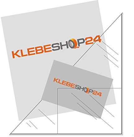 KLEBESHOP24 Dreiecktaschen mit Visitenkarte rechts, 150 x 150 mm, 100 Stück