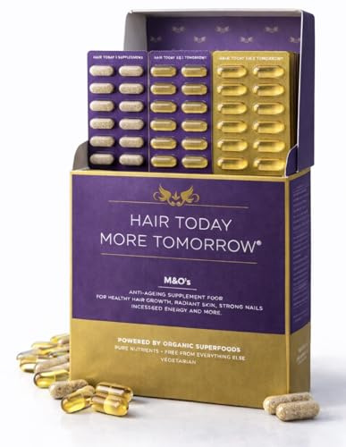 M&O's Hair Growth & Hair Loss Multivitamin - Award-Winning Anti-Ageing Supplement for Thicker, Healthier, Stronger Hair - Targets Scalp & Follicle Health - Vegetarian Capsules for Men & Women