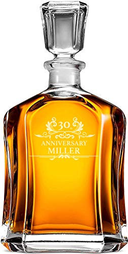 Carafe à Whisky Personnalisée, monogramme gravé Taille personnalisée 700ml