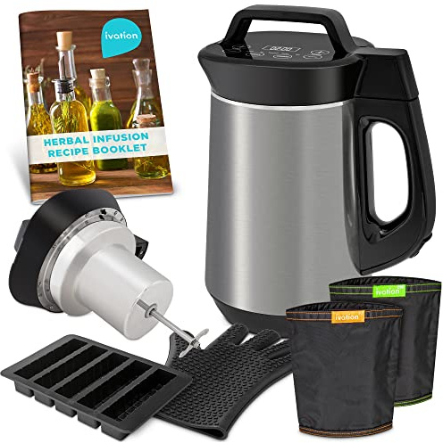 Ivation Herbal Infusion Machine, Botanical Extractor Infuser for making Butters, Oils & Tinctures, Chocolate & Gummies, Makes 1 -4 cups (2 to 8 sticks) of Butter, 2 Mesh Filters
