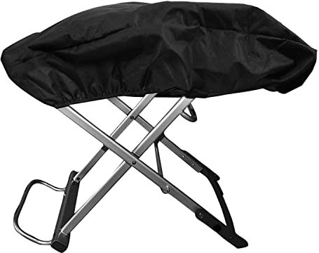 SAVITA BBQ Grill Cover, Heavy Duty Portable Grill Cover Black BBQ Grill Cover Waterproof Fabric and Adjustable Hem Grill Cover for Weber 9010001 Traveler Barbecue Portable Gas Grill