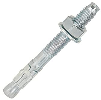 Isolbau Bolzenanker - Schwerlastanker aus verzinktem Stahl mit ETA Zulassung, Option 7 - M12 x 110 mm, fixierbare Dicke: 28 mm - 10 Stück