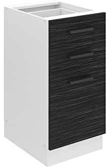 Belini Unterschrank SDSZ 40 cm, ohne Arbeitsplatte, Königliches Ebenholz | Küche, Küchenunterschrank Breite, Küchenschränke, Küchenschrank mit Schubladen