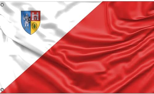 Bandera del Condado de Alba, Rumanía, impresión de diseño único, fabricada en la UE (90 x 150 cm)