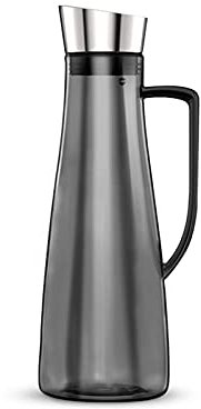 LSSEDA Creamer Jug,Churn Jug,Ice Tea Pitchers Glass Carafe Large Capacity Water Jug for Juice,Milk,Hot and Cold Beverages Pitchers(Color:Black,Size:A) (Color : Black, Size : B)