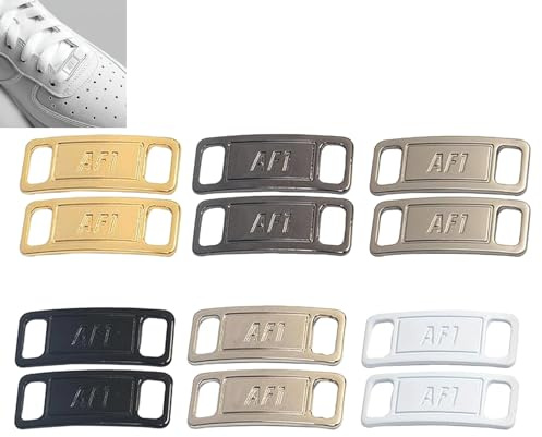 Hebillas Cordones de Zapatos de Metal,Cerradura de Cordones Zapatillas,Hebilla de Cordones Af1,Hebilla Cordones,AF1 Etiqueta de Metal Hebilla de Cordones Accesorios,Kits Bricolaje Hebilla de Cordones