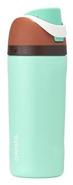 Owala Kids FreeSip Insulated Stainless Steel Water Bottle with Straw for Sports, Travel, and School BPA-Free Sports Water Bottle, 16 oz, Mint Chocolate