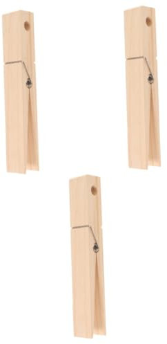 IMIKEYA 3 Pièces Porte-Serviettes De Salle De Bains Pince À Linge Antidérapante Pince À Linge Géante Pince À Linge Pince À Linge Porte-Serviettes Pince À Linge en Bois