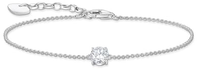 THOMAS SABO Armband mit weißem Zirkonia-Anhänger 925 Sterlingsilber A2156-051-14