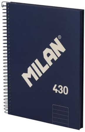 MILAN® Notizbuch A5, Hardcover, liniertes Papier (7 mm), 80 Blatt, 95 g/m², Kollektion 430, blau