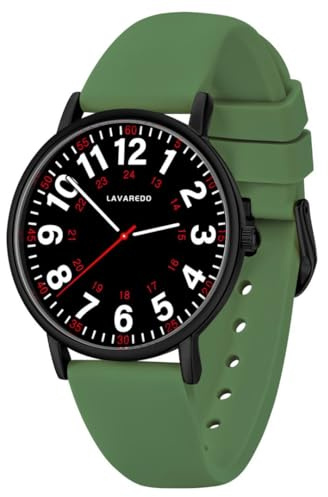 aswan watch Flache Damen Analog Quarz Armbanduhr mit Leder/Silikon Armband, Datum, 2 Zeiger, 39 mm Gehäusegröße