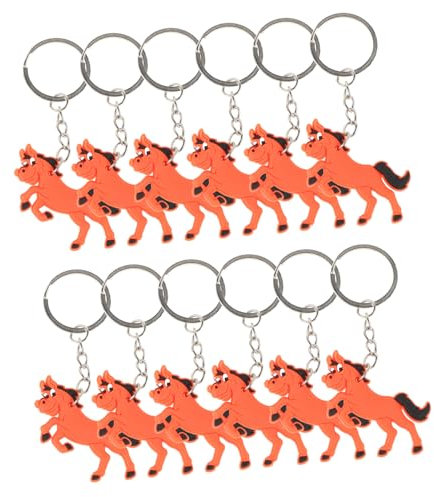 JOINPAYA 12stücke Pferd Schlüsselanhänger Metall Keychain Tier Anhänger Für Tasche Rucksack Party Dekoration Junge Mädchen Gebrauch
