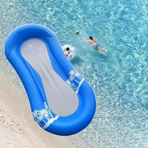 Zoutpy Inflatable Water Hammock with Net for Beach Pool Party Blau 170 x 80 cm