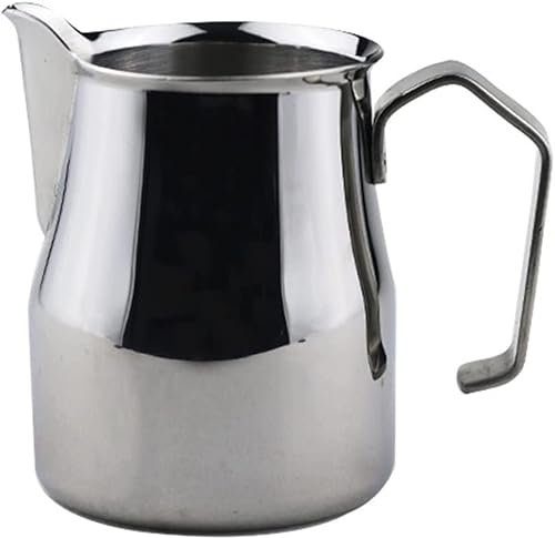 HAVVMK Perkolator-Kaffeekanne, Edelstahl, Kaffeekannen, Dickes Kaffeegeschirr, Barista, tragbarer professioneller Wasserkocher, Ausguss, Milchaufschäumer (Silber)