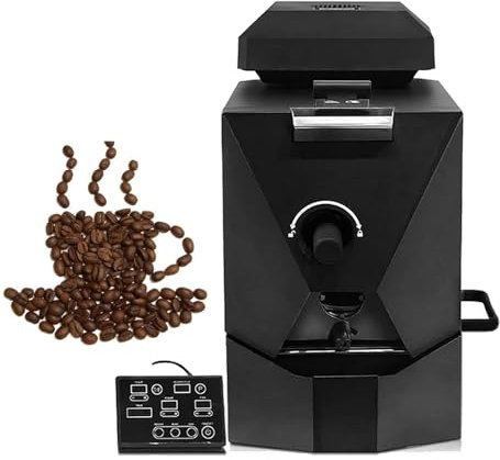 URJWAN Automatic Coffee Roaster MachineElectric Coffee Bean Roaster Machine, with Smoke Filter+Chaff Collector, 3 Roasting Programs Smokeless Drum Roasting