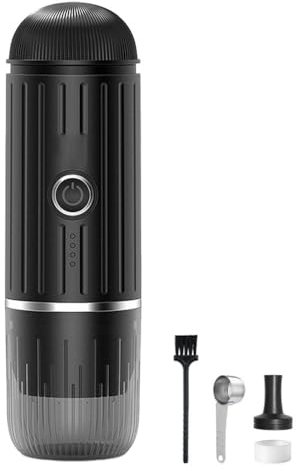 DONGKER Machine a Expresso Électrique Portable,19 Bars Haute Pression,USB,pour Voiture,Compatible avec le Café Moulu et les Capsules,pour Camping-car,Randonnée,Bureau,Camping
