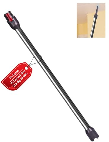 Tubo de extensión para aspiradora Dyson V12 Detect Slim / V10 Digital Slim tubo telescópico de aluminio de 74 cm con cierre rápido – Repuesto de tubo de aspiración accesorios