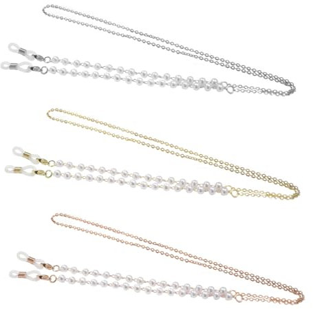 DOITOOL 3 Stück Modische Vergoldete Brillenkette Masken-hängeseil Elegant – Verlorene Brillen-lanyard in
