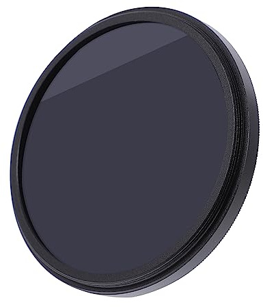 62-mm Variabler Neutraldichtefilter für Kameraobjektiv Schwarz | Aluminium, Dünn und Einstellbar, mit Überblendfunktion, für Dynamische Aufnahmen und Wellen