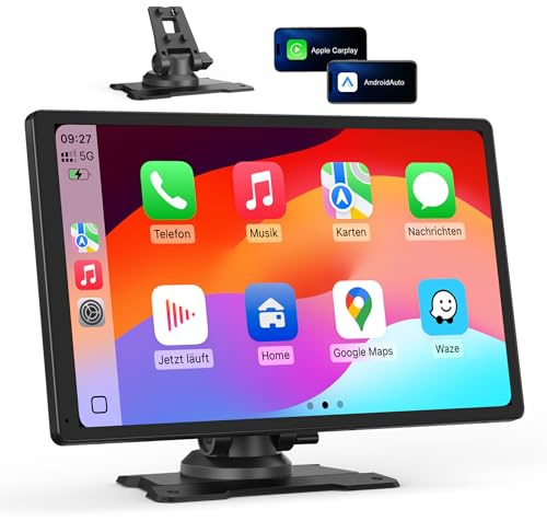 Foxpark 9.26-Zoll CarPlay Display mit IPS Touchscreen | Apple CarPlay & Android Auto,Bluetooth 5.0, Mirror Link,FM/AUX,einfache Plug & Play Installation für ältere Fahrzeuge