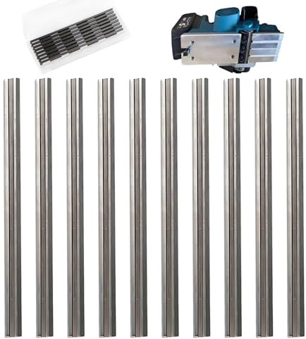 10 Stück Hobelmesser HSS Set,Hobelmesser 82mm,82 x 5,5 x 1,2mm Elektrohobel Hss Klinge,Hobelmesser Für Bosch Hobel,Handhobel,Holzbearbeitungsmaschinen