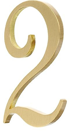 Hemobllo Número De Puerta De Cobre Digital Para Hotel, Letrero Decorativo Resistente Corrosión, Placa De Números Para Puerta, Uso Garajes, Oficinas y Buzones,