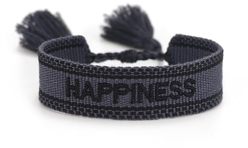KBOLAE Bracelets réglables en corde avec pompons tissés pour une déclaration de mode chic et manuelle en polyester tissé à la main Kaki Love