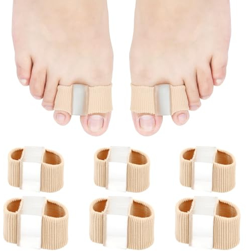 6 Stück Zehenspreizer Hallux Valgus,Hallux Valgus Korrektur Silikon,Silikon Großzehenabstandshalter mit 2 Schlaufen,Hallux Valgus Korrektur Zehenspreizer für Überlappende Zehen für Frauen Männer