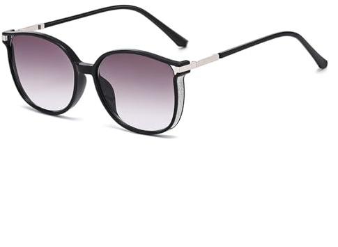 AOOLIA Brillen mit Lese Sonnenbrille für Damen Herren, UV400 Sonnenbrillen für Damen Herren, Sonnen-Leser brillen Klare Sicht (Schwarz, 3.5, x)