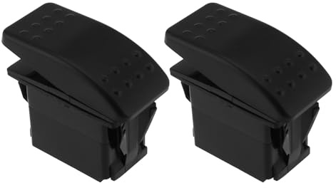 OTOTEC 2Pcs 2Pin Marine Wippschalter 2-Positionen-Schalter 20A 12-24V für Boot Auto Camper 21x37mm