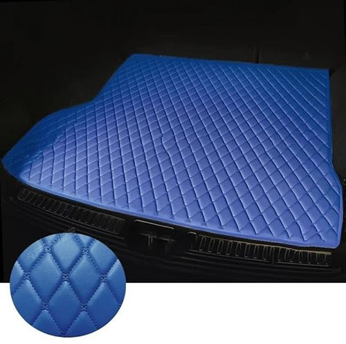 Kofferraumwanne Kofferraum Matte Für VW Für T-ROC 2018 2019 2020 2021 Custom Car Zubehör Auto Innen Dekoration Kofferraummatte Safeguard(Blau)