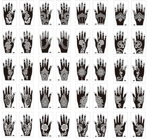 XFSRG 20 Coppie Tatuaggi Temporanei Kit Mani Tatuaggi Finti Braccia Corpo Vernice Tatuaggio per Feste e Eventi Speciali