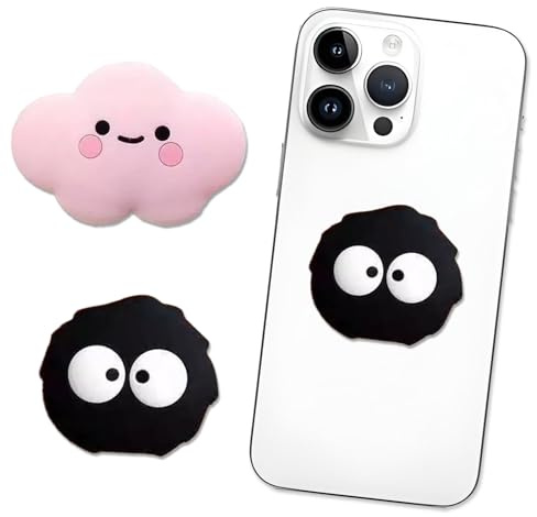 2 Pcs Phone Grip Holder with Stand,Expanding Universal Cartoon Finger Holder Grip Stand - Secure Phone Accessories for All Smartphone and Tablets