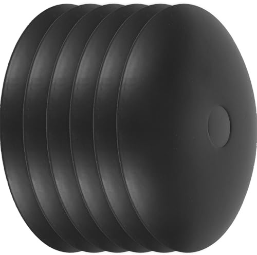 SOPOTUTU Kit de Canopée Lumineuse Noir 6 Pièces en Métal pour Plafond | Auvent de Plafond 50mm, Couvercle LED Décoratif, Fixation Suspendre et Lumière au Plafond